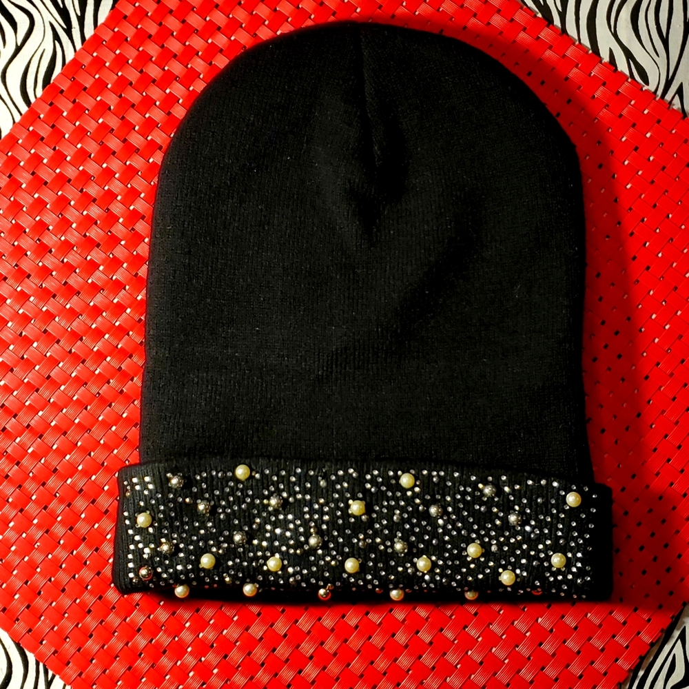 Black Beanie with bling